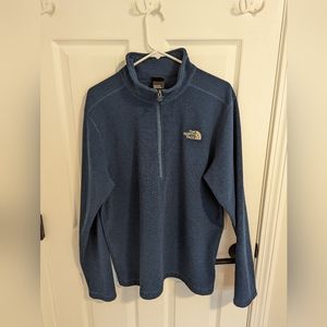 Large North Face Navy Blue 1/2 Zip Fleece